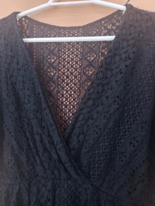 Vestido negro encaje talla única M/L