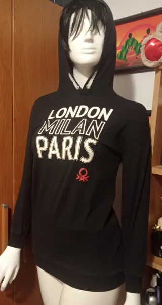 Felpa United Colors of Benetton nera