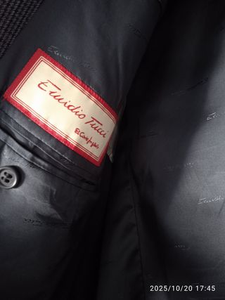 Americana Emidio Tucci Azul/Gris Talla 60