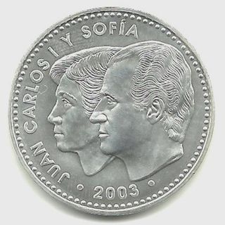 Moneda 12 Euros España 2003 XXV Aniversario Consti
