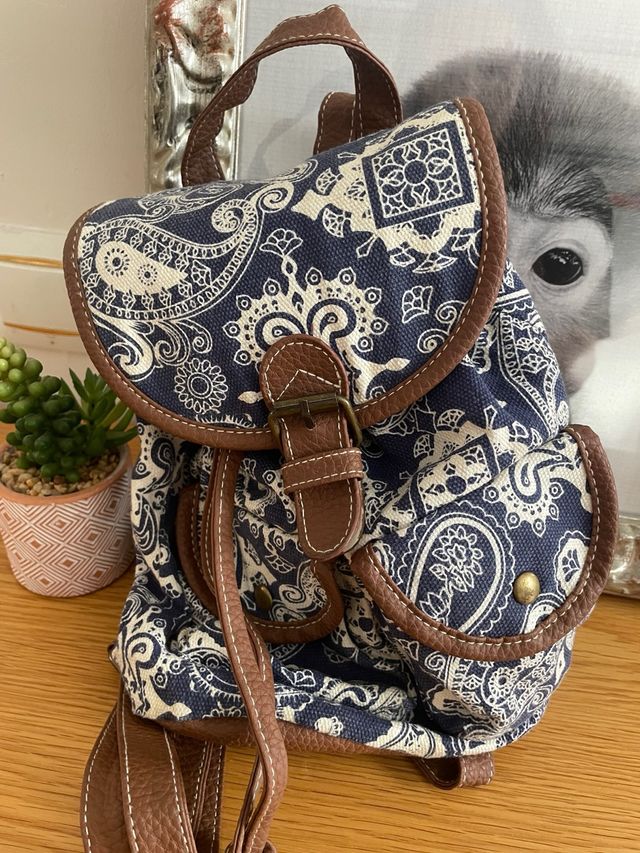 Mochila mini estilo étnico