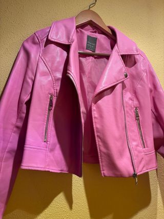 Chaqueta Biker Rosa Primark Talla 34