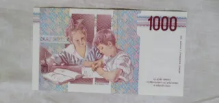 Lotto 5 banconote 1000 lire FDS Montessori
