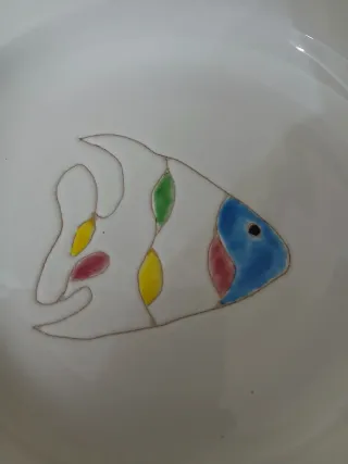 Svuotatasche ceramica con pesce