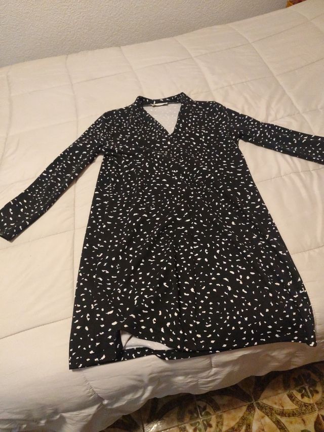 Vestido estampado blanco y negro