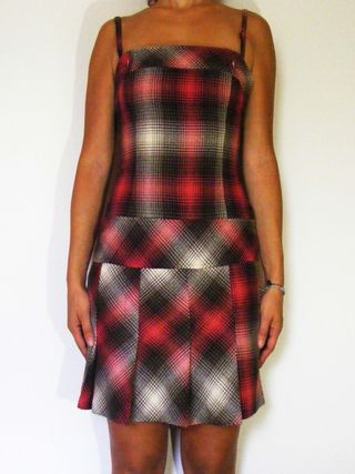 Vestito tartan anni '60 minidress vintage