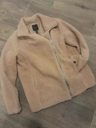Chaquetón pelo beige Forever 21 Talla S