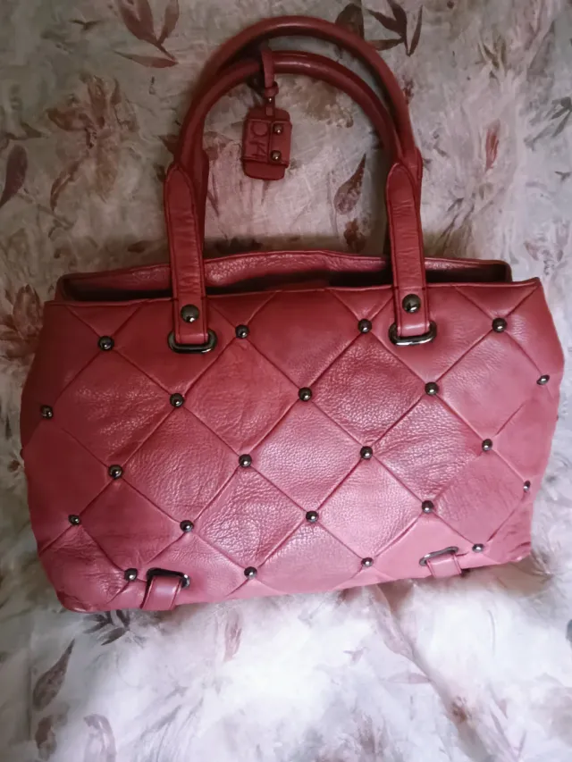 Bolso de Piel Grande 45cm× 27cm  O914 Burdeos