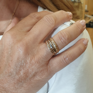 Anillo Tynel Oro Tricolor 18K