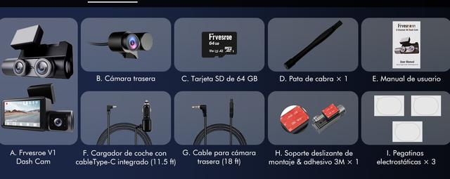 Dashcam 4K V1 GPS Visión Nocturna