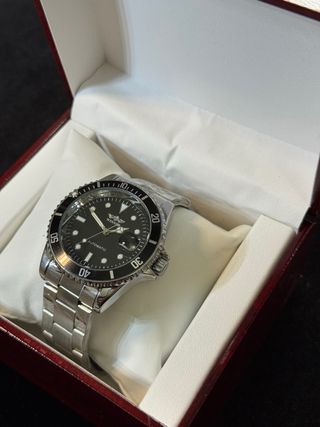 Reloj Automático Winner Negro/Plateado