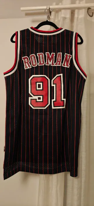 Camiseta Adidas Bulls 91 Dennis Rodman Talla L