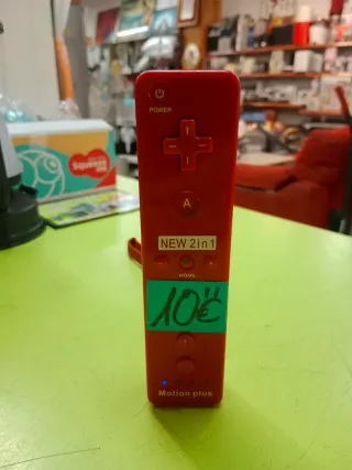 Mando Wii Motion Plus 2 en 1 Rojo