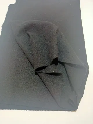 Tela de paño de lana negra