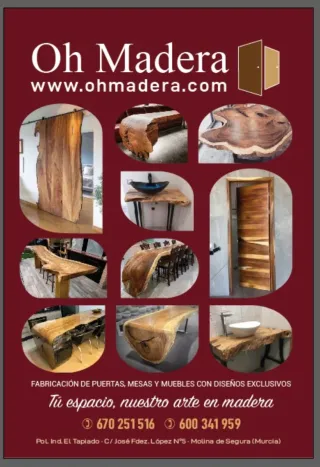 Mesa de tronco de madera natural