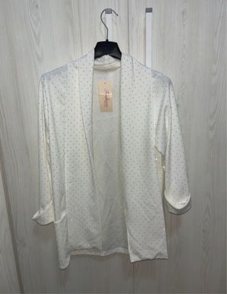 Camicia donna con pois argento