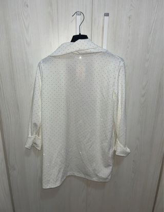 Camicia donna con pois argento