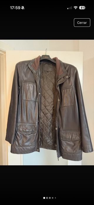 Chaqueta de piel tres cuartos