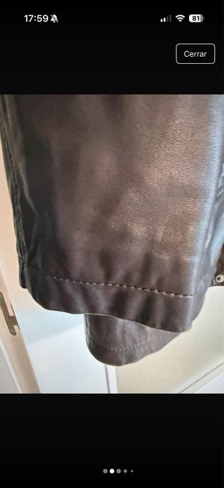 Chaqueta de piel tres cuartos