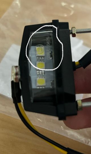 Luz LED matrícula moto nueva