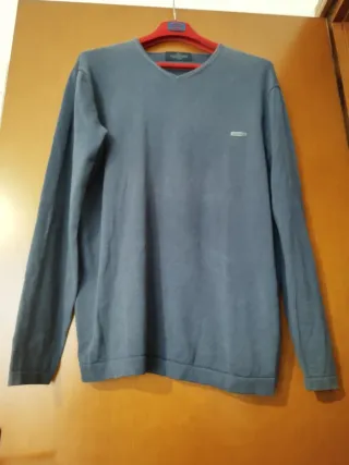 Maglione Valentino V-neck Cotone Blu