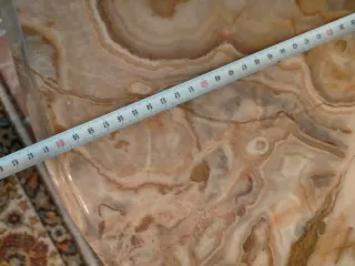 Mesita auxiliar mármol y madera