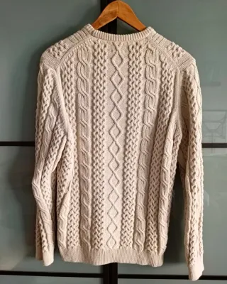 Jersey Massimo Dutti ochos crema talla L