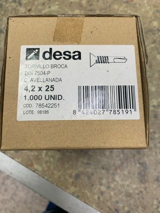 Tornillos Desa 4,2x25mm 1000 Unidades