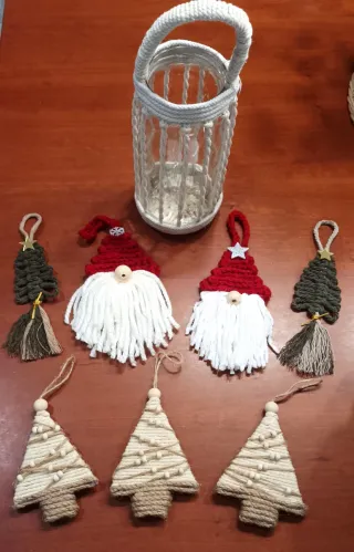 Pack Adornos Navideños Gnomos y Árboles