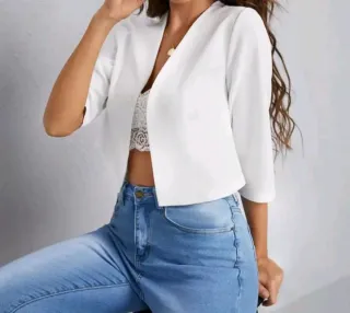 Chaqueta torera blanca