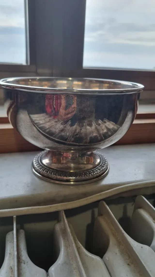 Coppa vintage argento Topazio