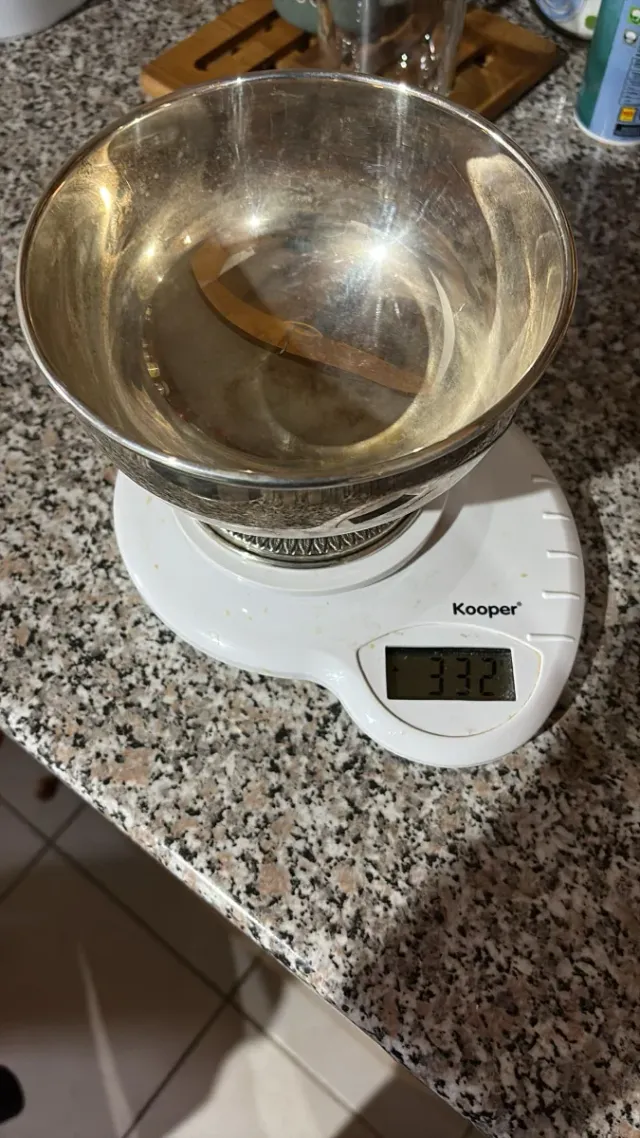 Coppa vintage argento Topazio