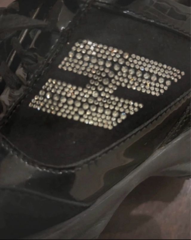 Scarpe Hogan Interactive con strass nere