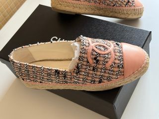 Alpargatas Chanel Talla 36 Beige/Rosa