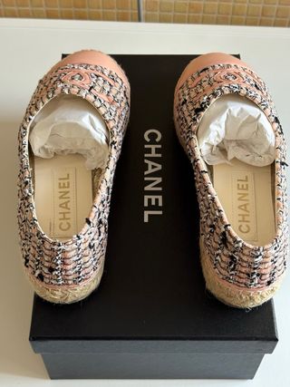 Alpargatas Chanel Talla 36 Beige/Rosa