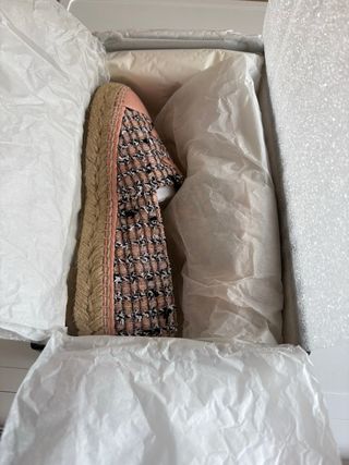 Alpargatas Chanel Talla 36 Beige/Rosa