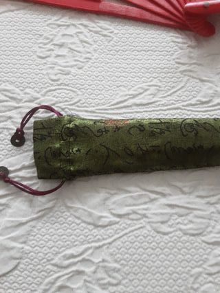 Abanico de Tai Chi Rojo y Verde