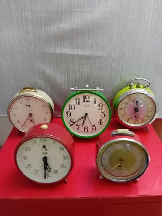 Lote 5 Relojes Despertador Antiguos