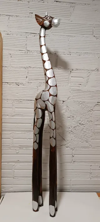 Figura Jirafa Artesanía Madera