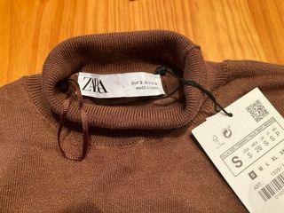 Jersey fino marrón ZARA Talla S Nuevo con etiqueta