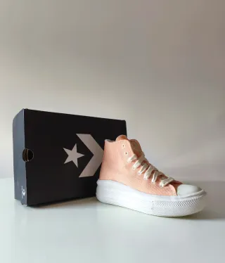 Zapatillas Converse All Star plataforma rosa
