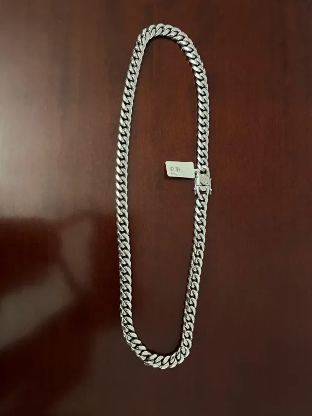 Cadena Acero Quirúrgico Plateada