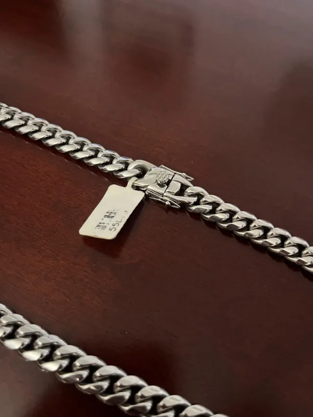 Cadena Acero Quirúrgico Plateada