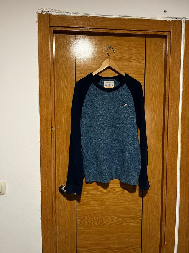 Jersey Hollister Azul/Gris
