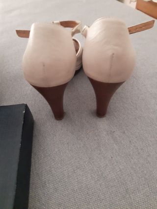 Zapatos Nicolas Talla 39 Beige/Oro
