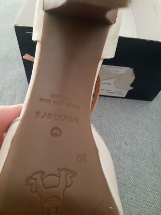 Zapatos Nicolas Talla 39 Beige/Oro