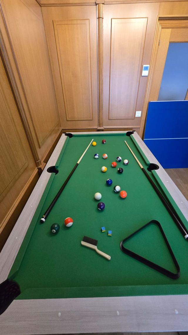 Mesa Multijuego 3 en 1: Billar, Ping Pong