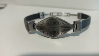 Pulsera Viceroy Acero Motivo Tribal Negra
