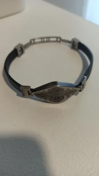 Pulsera Viceroy Acero Motivo Tribal Negra