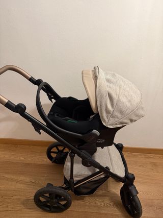 Trio neonato beige con sfumature gold